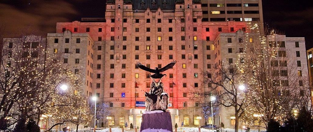 Indigenous Monument in Confederation Park in front of the Lord Elgin Hotel, Ottawa